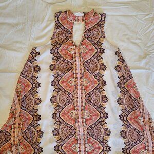 A-LINE TANK Dress with keyhole neckline
